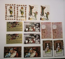Lot of 14 Vtg 70’s Christmas Nostalgia Postcards 3.5 X 5.5”.  Exc