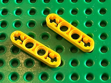 2 x LEGO Technic Yellow Liftarm Thin 1 x 4 ref 32449 set 75054 75254 8455 42151