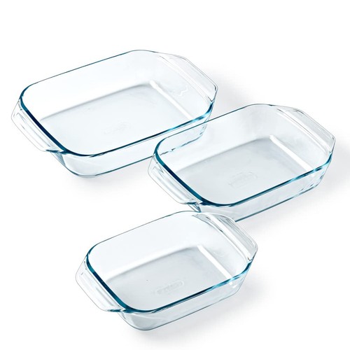 Pyrex set 3 rectangular - pyrex,