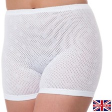 Long Leg Knickers Cotton Breathable Full Pantee Eyelet Women's Bloomers Ladies