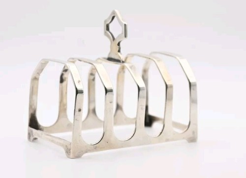 Antique silver toast rack - silver,