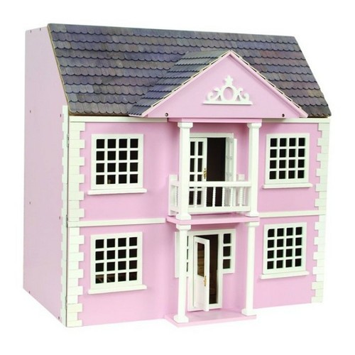 Dolls house flat pack kit - pack, pink