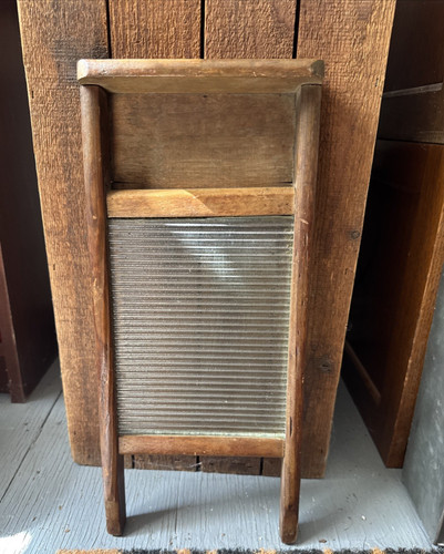 Small vintage wood - vintage, glass