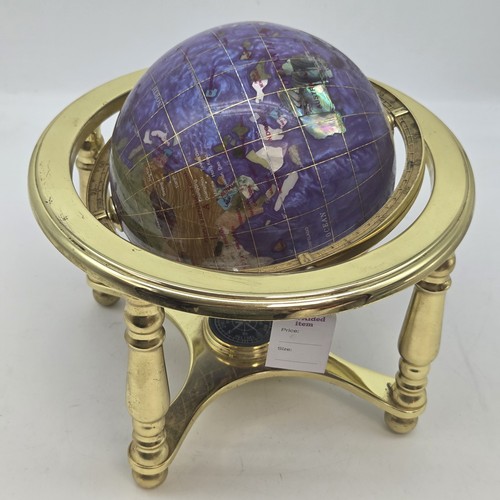 Gemstone world globe - gemstone,