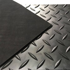 RUBBER FLOOR MATTING GARAGE FLOORING HEAVY DUTY NON SLIP 1.5M WIDE X 3MM THICK