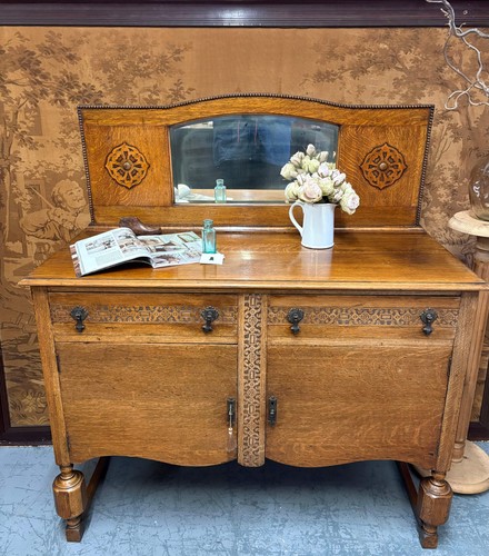Antique oak sideboard - oak,