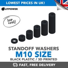M10 (10mm) Washers Spacers Standoff - Plastic PLA - Low cost!