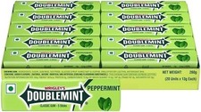 Wrigley's Doublemint Peppermint Classic Chewing Gum Sticks 5's - Pack of 20