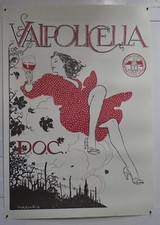 VALPOLICELLA VINO DOC MILO MANARA MANIFESTO PUBBLICITARIO AFFICHES