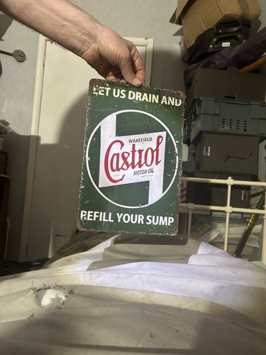 Reproduction castrol oil sign - castrol,