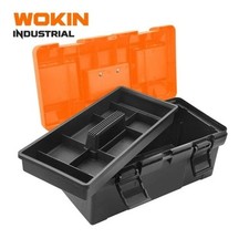 Heavy Duty 17" 470mm Plastic Toolbox Storage Tool Box Orange Black New