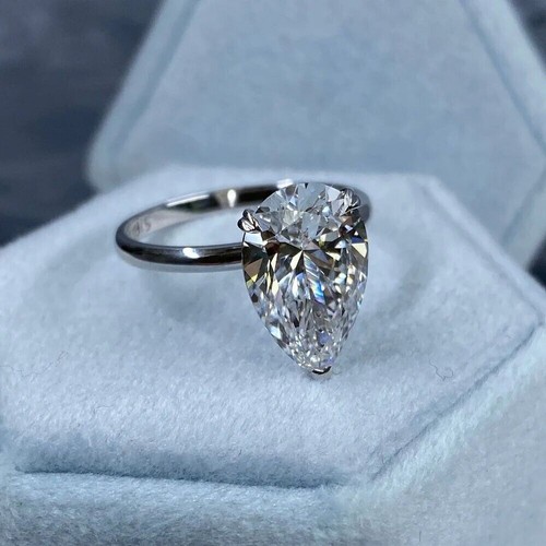 Pear cut moissanite hidden - pear,