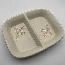 Divided Vegetable Meat Serving Dish Simpsons Ovenstone Cookware Crocus Design