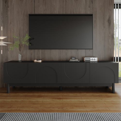 Black stand cabinet 169cm - tv,
