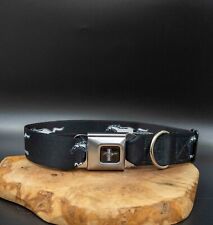 Buckle Down Dog Collar Fabric Webbing Mustang Seatbelt Collar Size L