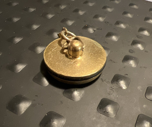 Vintage brass sink plug - sink,