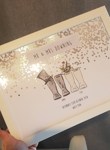 Wedding foil wellies - wedding,