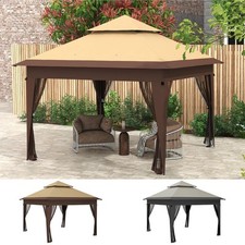 3x3(m) Easy Pop Up Gazebo with 1-Button Push and Mosquito Netting
