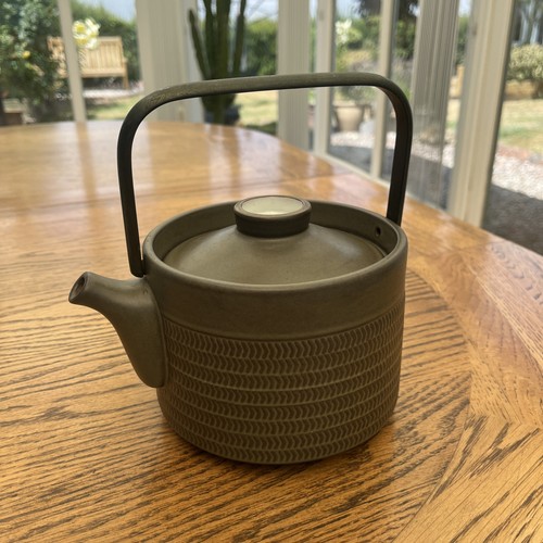 1960 denby chevron teapot - denby,