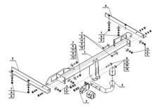 Swan Neck Tow Bar For Vauxhall