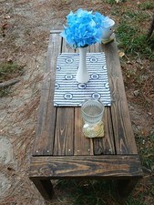 Reclaimed Indoor/Outdoor Coffee Table 16 in [h] x 43 in [L] x 17.5 in [W] Oak