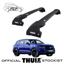 Thule WingBar Edge Black Aluminium Roof Bars to suit VW Touareg Mk.3 18-23 Rails
