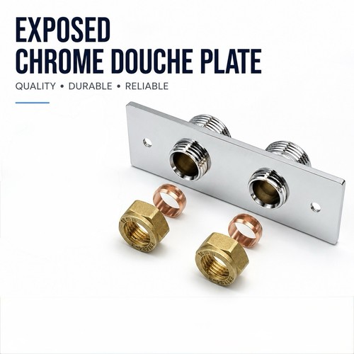 Exposed chrome douche plate - exposed,