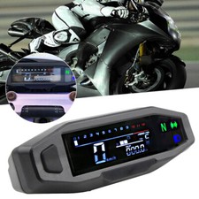 Motorcycle LCD Digital Speedometer Universal Motorbike Odometer Tachometer Gauge
