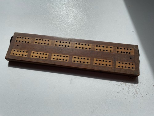 Vintage wooden inlaid - vintage, cribbage
