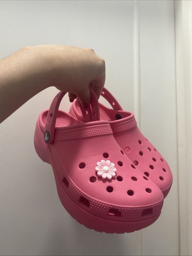 Fuchsia pink crocs - pink,
