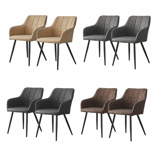 Pair faux leather dining - faux,