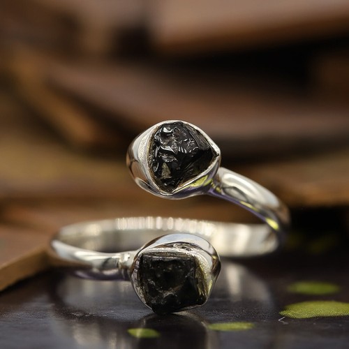 Black tourmaline raw 925 - black,