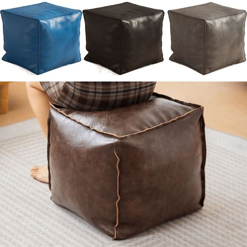 Nonslip leather ottoman - nonslip,
