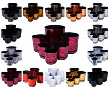Flower Pots  Gloss Plastic Plant Pots Planter Matching Saucer Included
