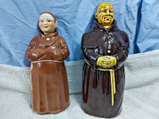 2 X Vintage Cortendorf Pottery Germany-Franciscan Monk Decanters Sku J42