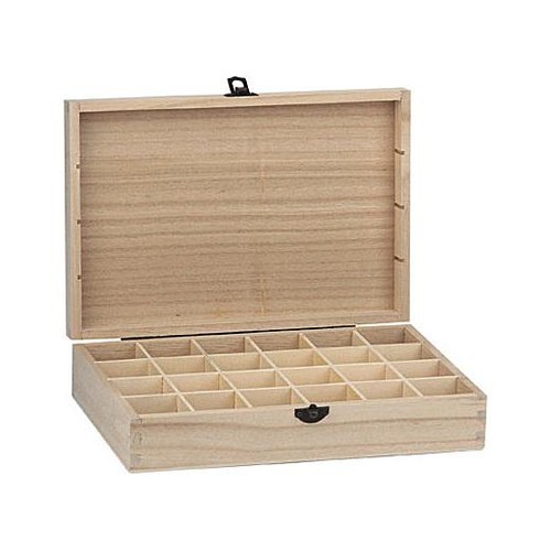 Bare wood rectangular box - bare,