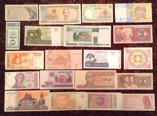 Lot world banknotes - 20,