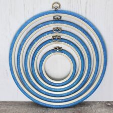 Nurge Embroidery Flexi Hoop Round Cross Stitch Display Blue in 5 Sizes