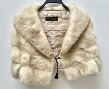 MINK STOLE Bolero Cape Ivory /