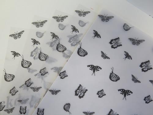 Printed vellum paper black - paper,