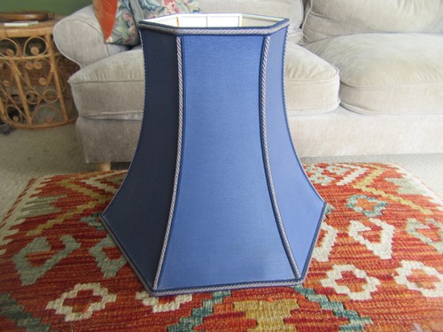 Vintage blue hexagonal faric - ,