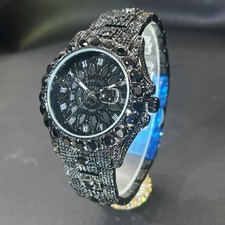Luxury Hip Hop Rose Iced  Watch Men Women Full Diamond Bling Quartz Jewellery