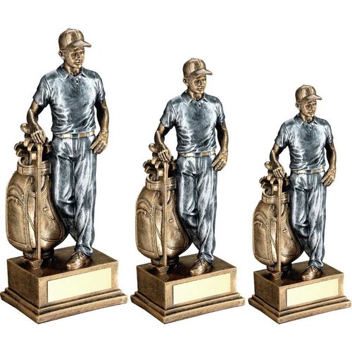 Male golfer and bag - golfer,