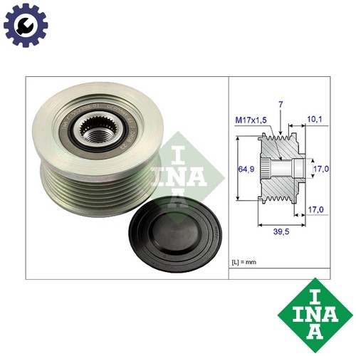 Alternator freewheel clutch - alternator,