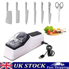 2 in1 Electric Knife Sharpener and Scissor Sharpeners Family Kitchen Home Tool