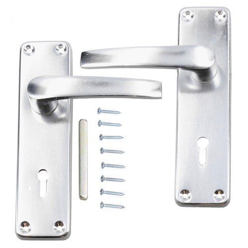 Aluminium lever lock - aluminium, door