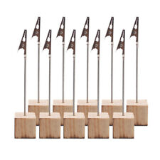 Wood Photo Metal Alligator Clip Memo 10pcs DIY Wires Picture Holder Table Stand