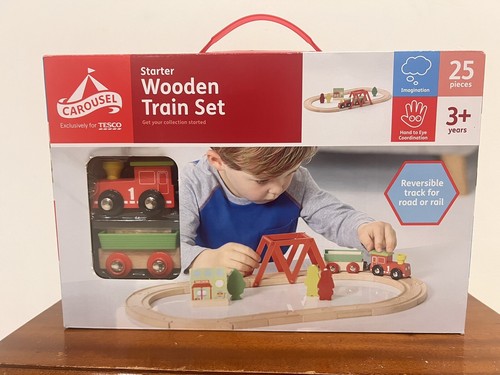 Carousel wooden train set - carousel,