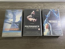 Poltergeist Ex Rental Pre Cert Big Box  VHS plus part 2&3 ex rental big box vhs