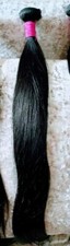 12AA 18" RAW VIRGIN BRAZILIAN PERUVIAN HUMAN HAIR BUNDLE WEAVE WEFT 1B STRAIGHT